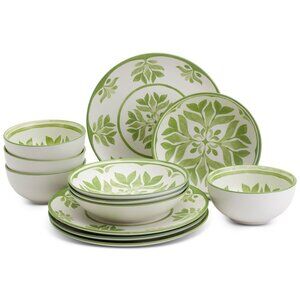 Tabletops Unlimited Bristol Green 12 Pc. Dinnerware Set, Service for 4 - Green